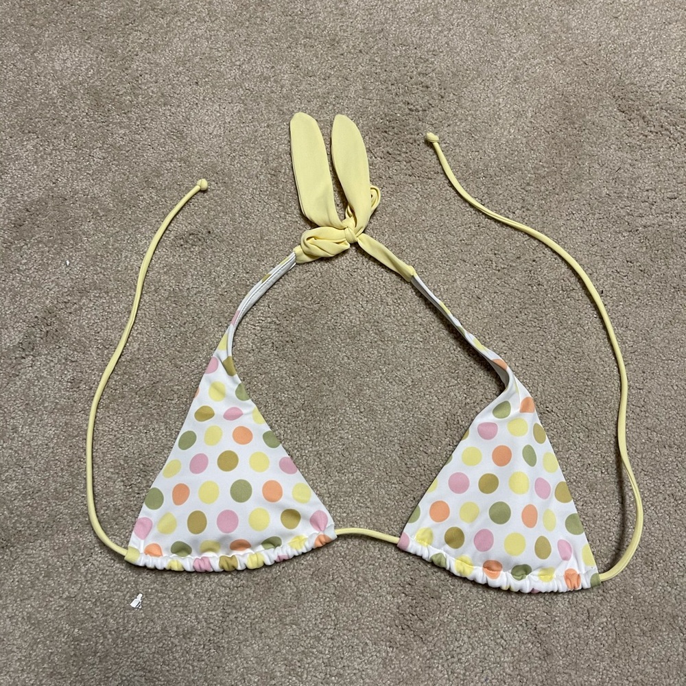 Victoria secret polka dot bikini top S string sexy